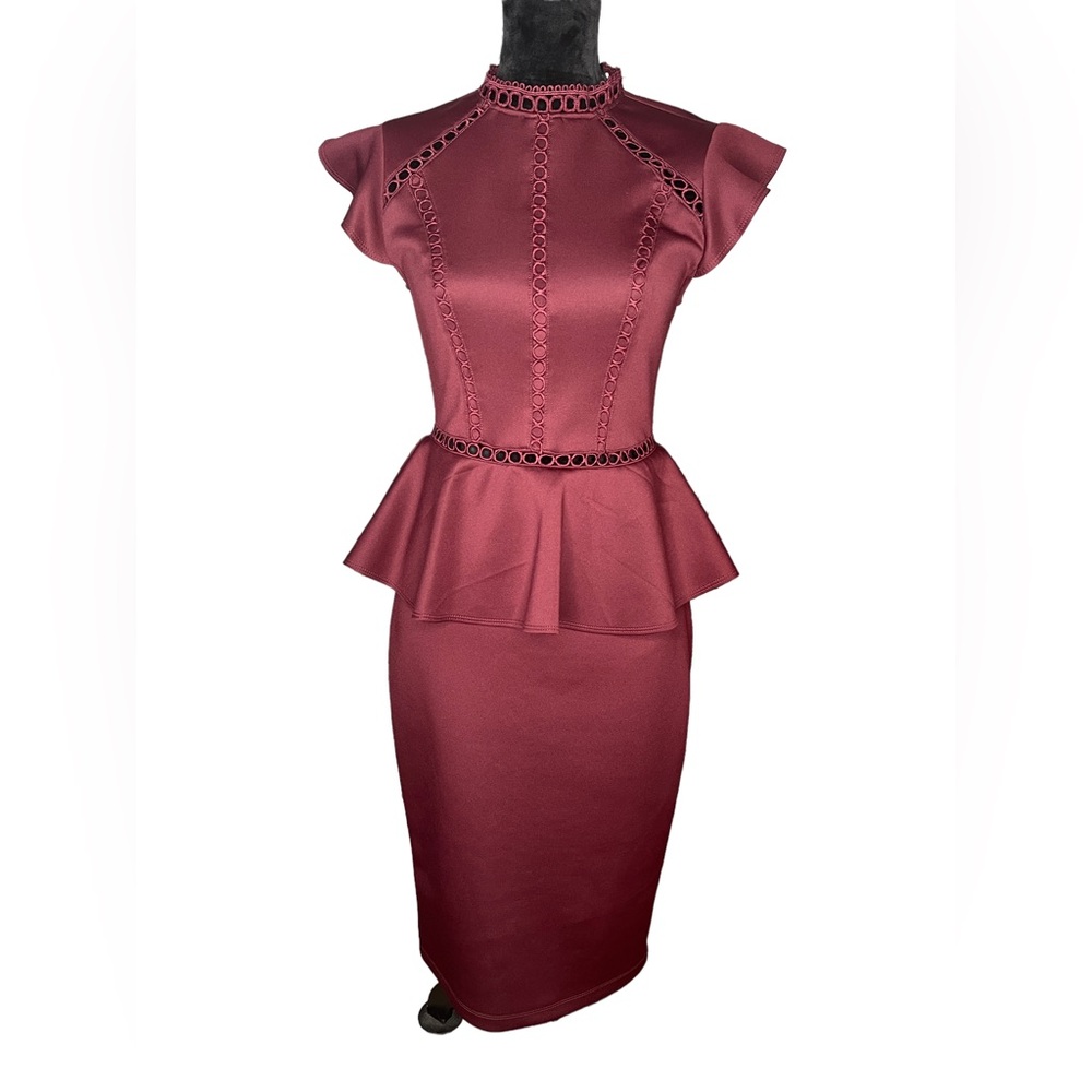 NWT Bisou Bisou burgundy dress size 6